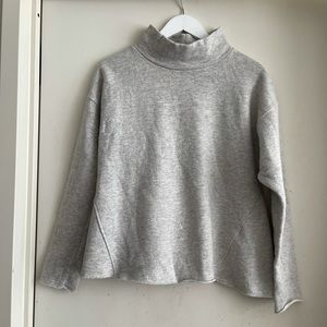 Zara Mock Neck Grey Sweatshirt